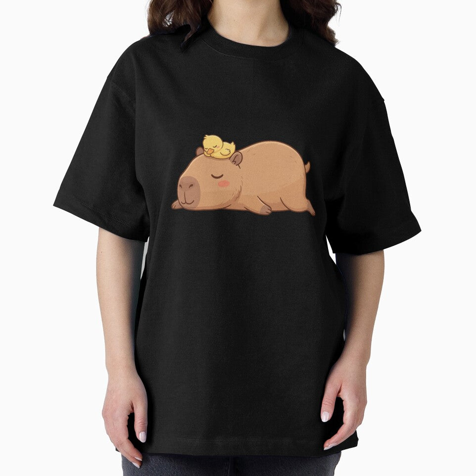 Zen Furniture Lazy Capybara With Sleeping Duck by Petzzz
