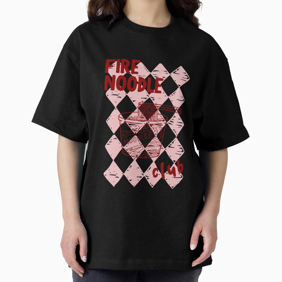 Fire Noodle Club T-Shirt | Korean Spicy Ramen Graphic Tee | Funny K-Food Shirt, Unisex Top by arorar