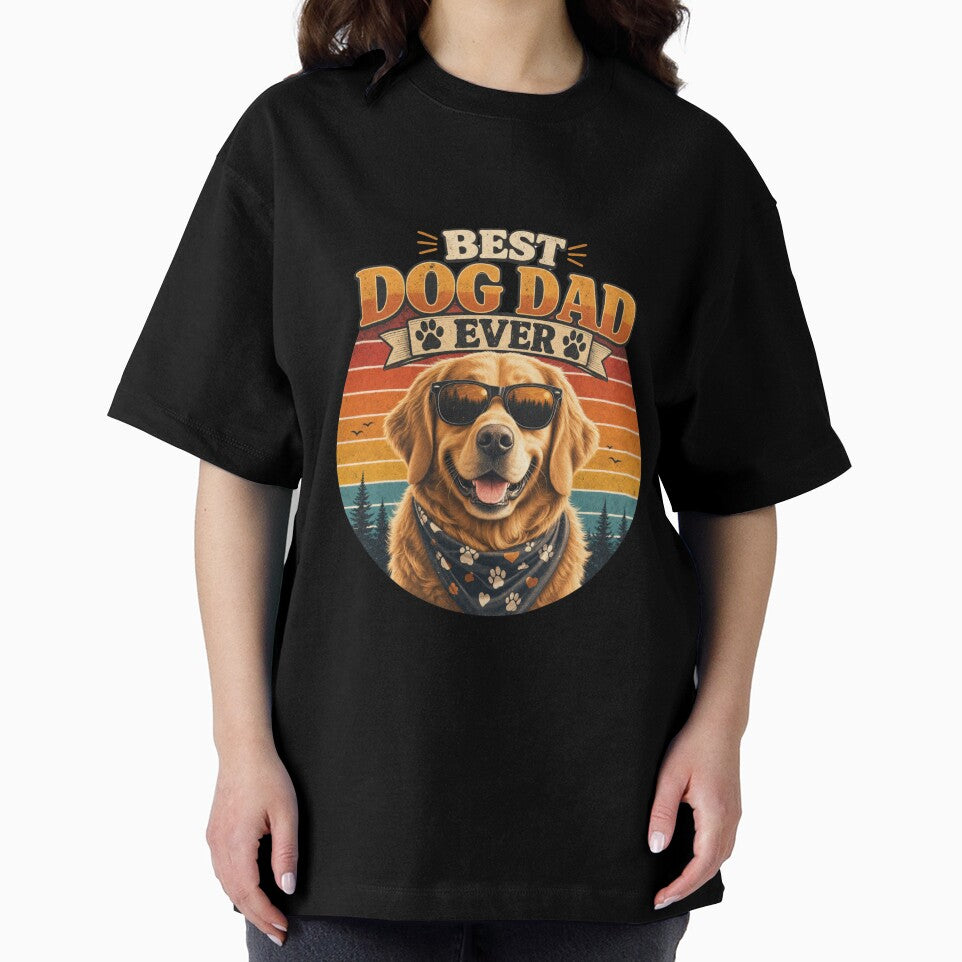 Adventure Golden Retriever Dog Dad Hiking Kawaii T-Shirt Sticker by Ashley critters