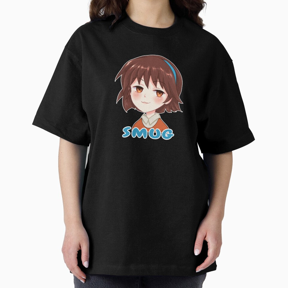 Smug Face Cute Anime Girl Gift For Otaku Fan by Pubi