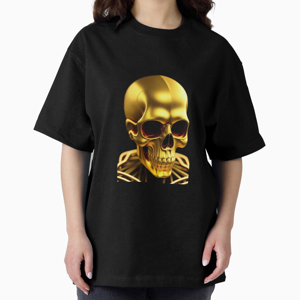 neon gold skull by Wxjtecki