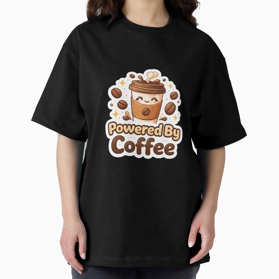 Powered By Coffee – Funny Coffee Lover Sticker by MrDev
