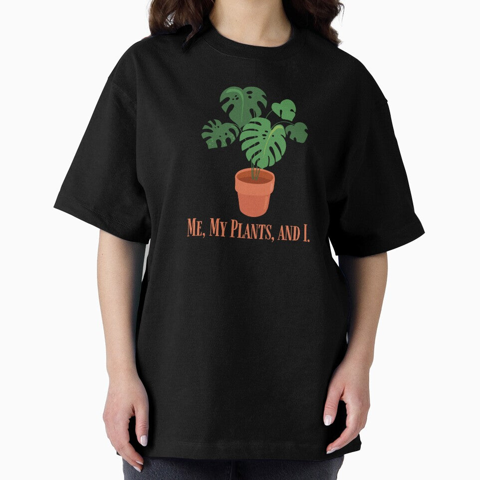 Me My Plants and I | Introvert | Funny Plant | Plant Mom | Orange | Monstera | House Plants | Plants | Plant Lady | Plant Lover | Gardener | Gardening | Plant on a Stool by ShoniwDesigns