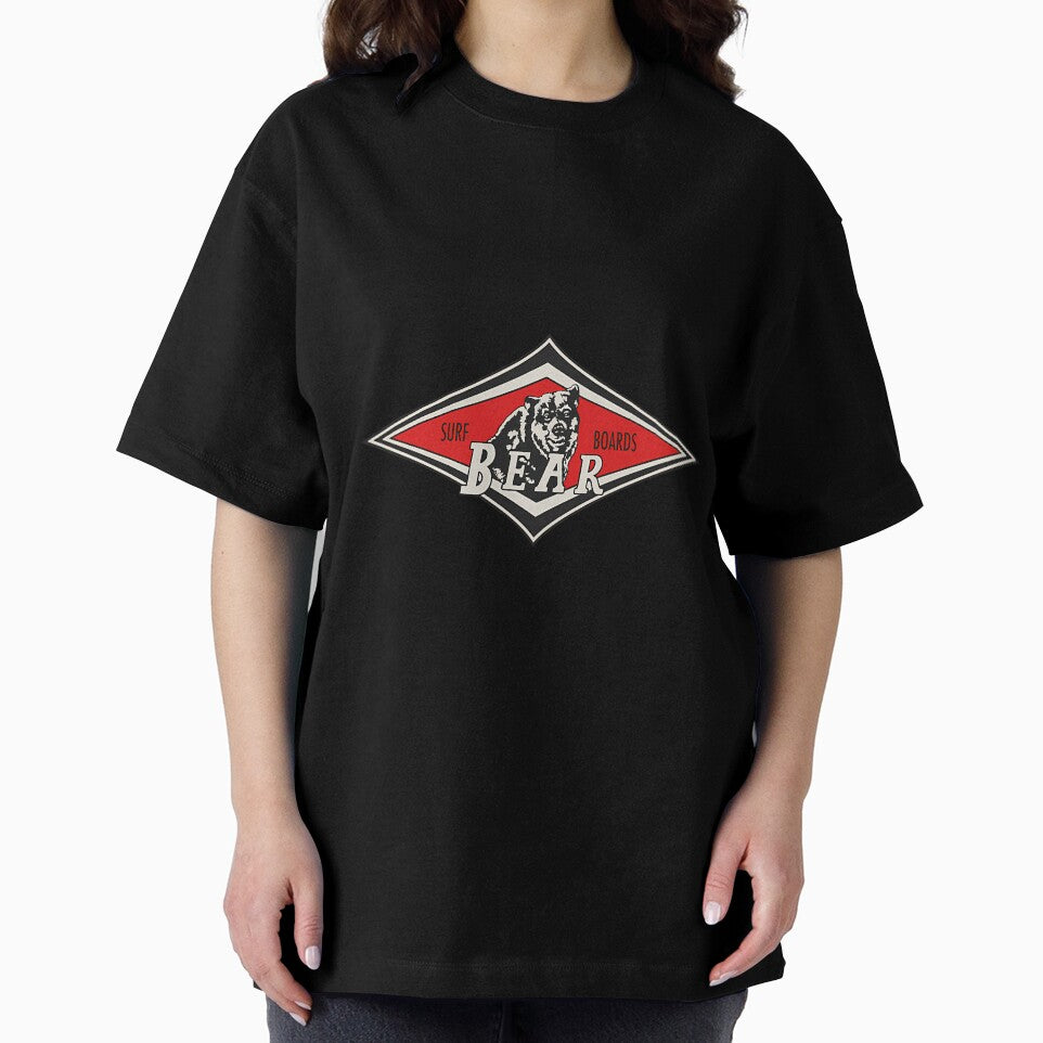 Vintage Surfing Bear Big Wednesday Cult Surfboard Red Surf Logo Diamond Retro T Shirt by JonasKroger9