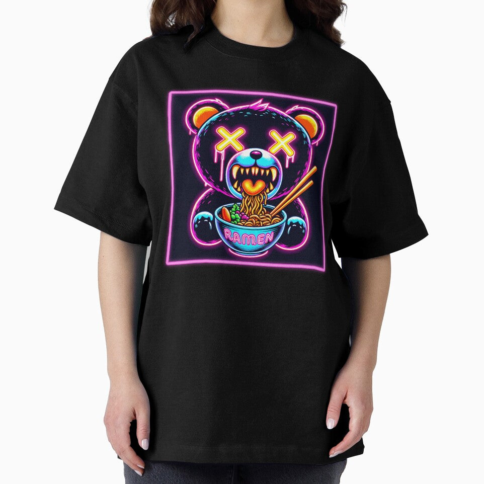 Scary Teddy Bear eating a bowl of Ramen Noodles by FirstCast