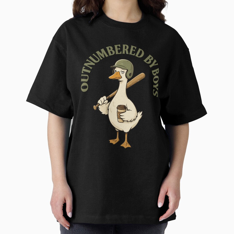 Outnumbered By Boys Funny Goose Mom Boy Mom Life Cute Family Humor by kiralynstration