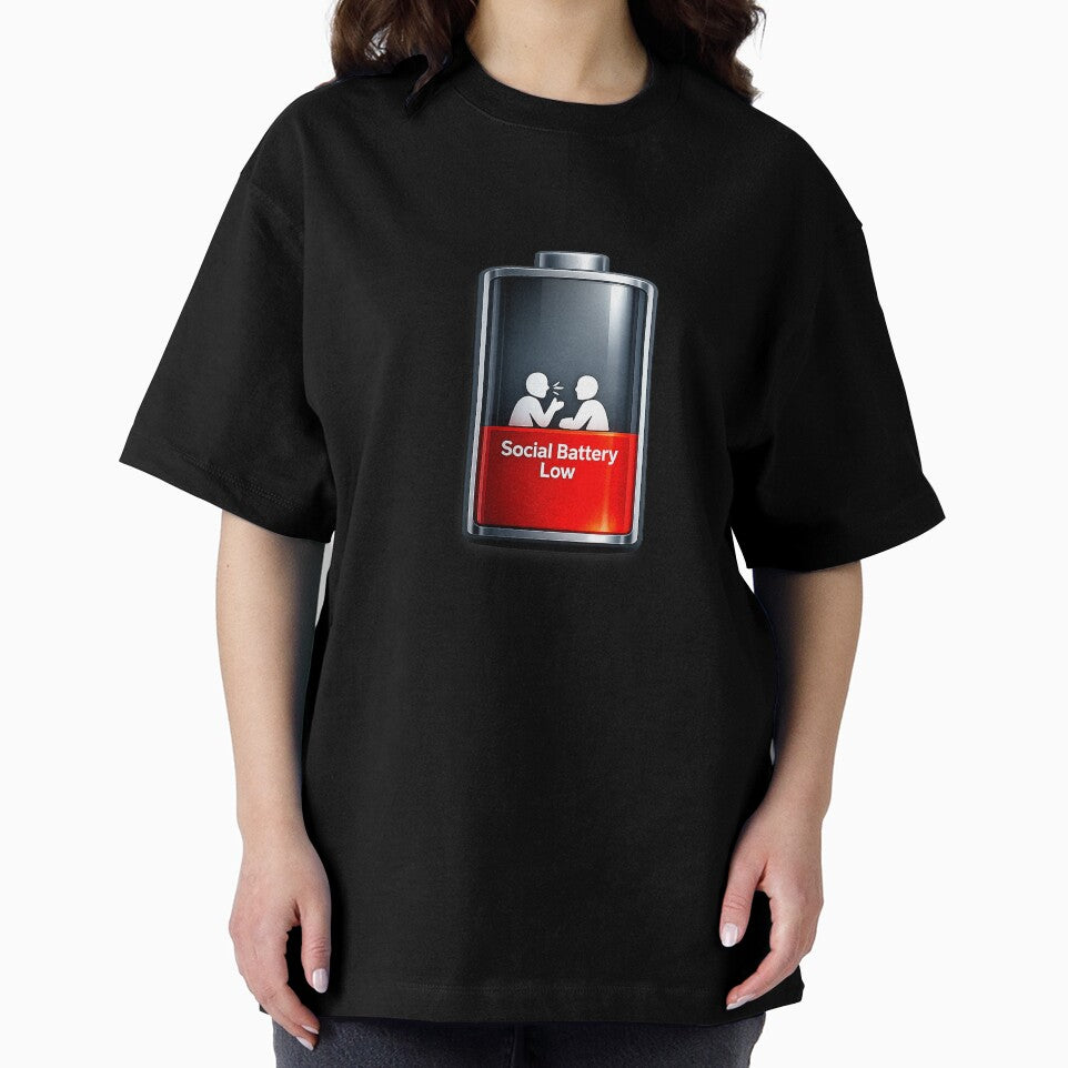 Social Battery Low - Introvert Mood Funny Design Premium Tri-Blend T-Shirt by kevincuellar