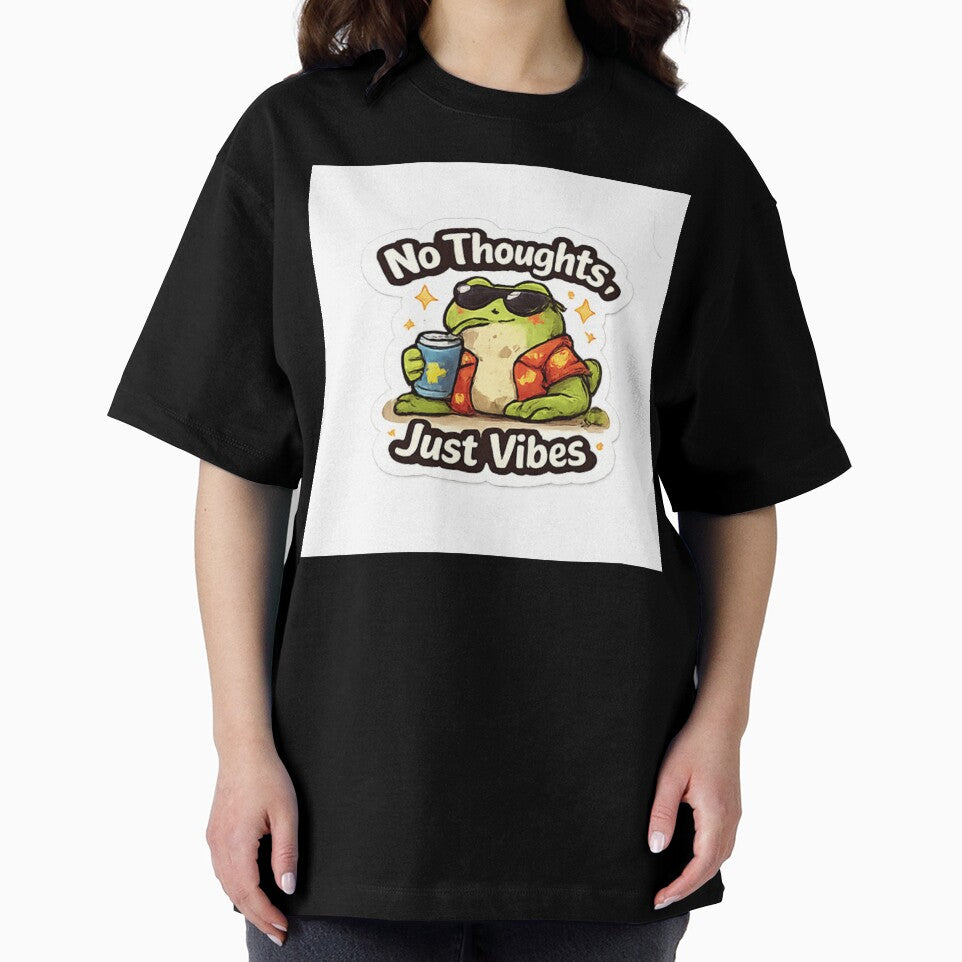 No Thoughts Just Vibes Retro Aesthetic Sticker by Jyotisima8929