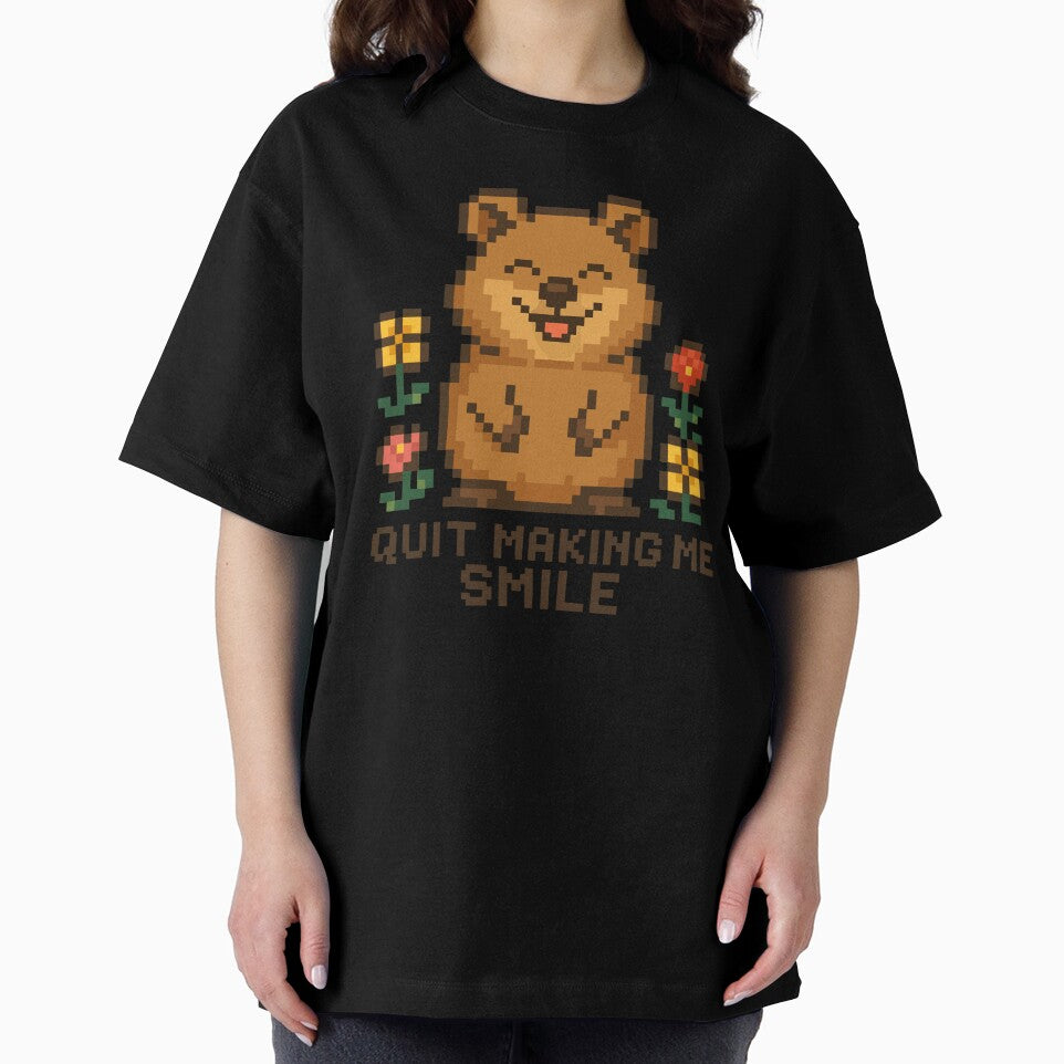 Quit Making Me Smile – Happy Quokka Pixel Art by NaturePixel