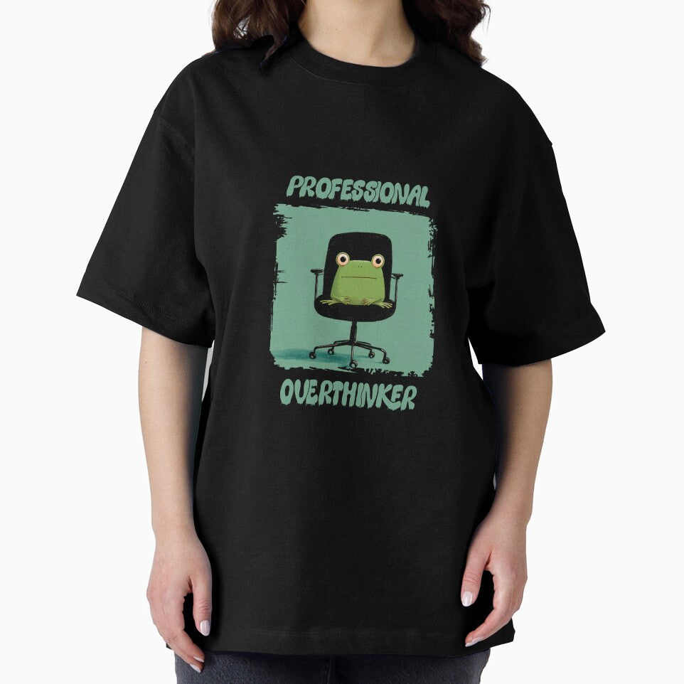 Professional Overthinker Frog on Office Chair by Enea Kelo