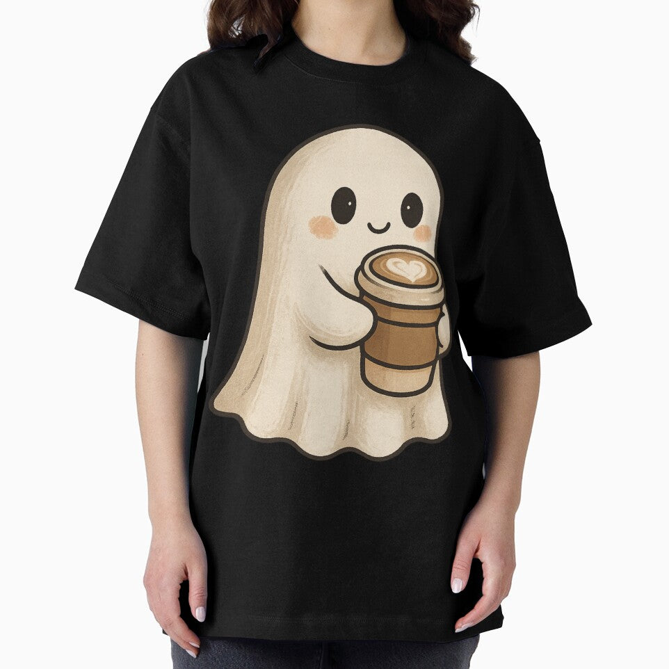 Cute Coffee Ghost – Spooky Cozy Latte Friend by Mouraludia