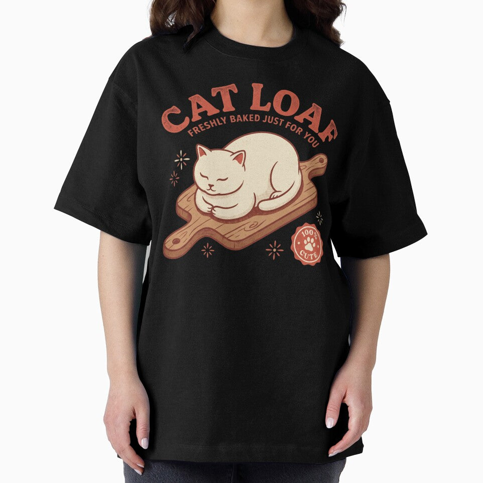 Cat Loaf Freshly Baked Funny Retro Shirt by TeNovaStudio