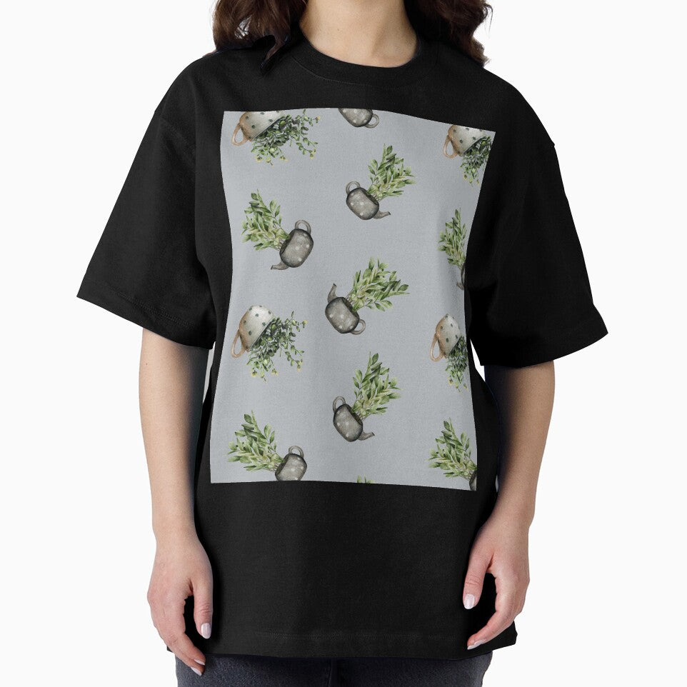 ZZ Plant Houseplant Gray Love Nature Pattern by travellb