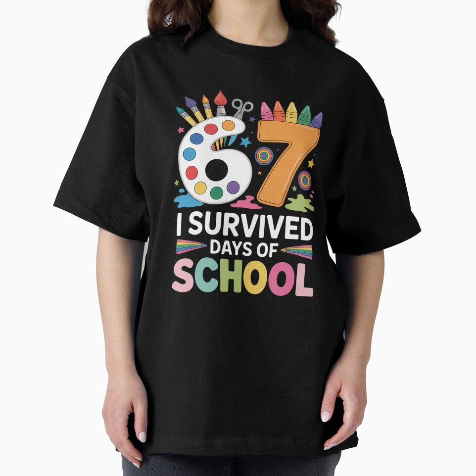 I Survived 67 Days of School - Teachers Students Art Class by Rrettgison