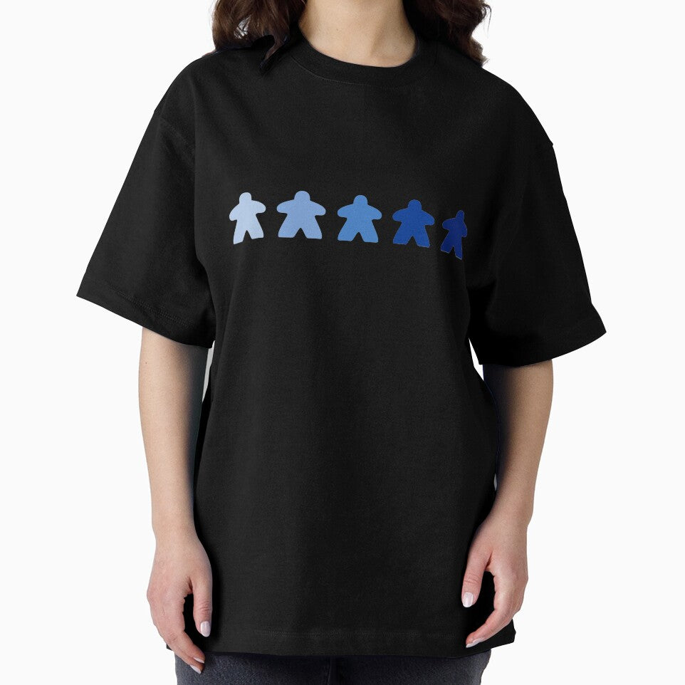 Line of blue meeples by Narellish