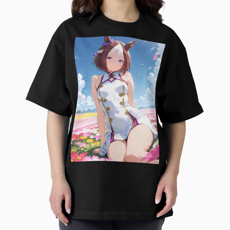 Special Week Uma Musume Pretty Derby Anime Girl Flower Field Serenity by Raslbazola
