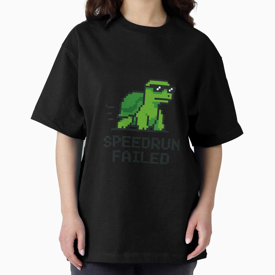Speedrun Failed – Funny Pixel Turtle Design by SlomianyPisarz