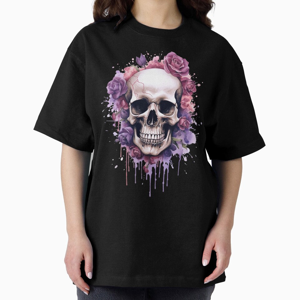 Skull & Roses with Dripping Ink by ttntt