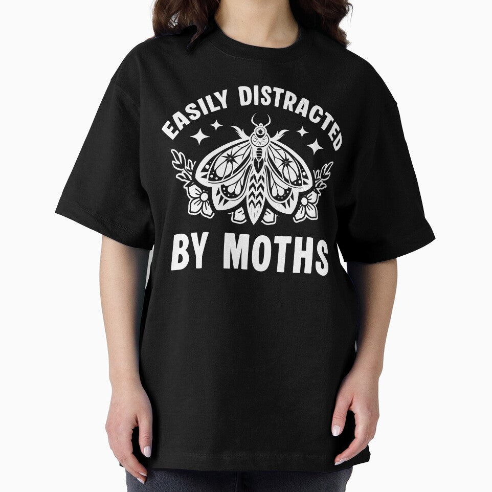 Easily Distracted By Moths | Vintage Celestial Luna Moth Aesthetic by Dmetalx Art Apparel