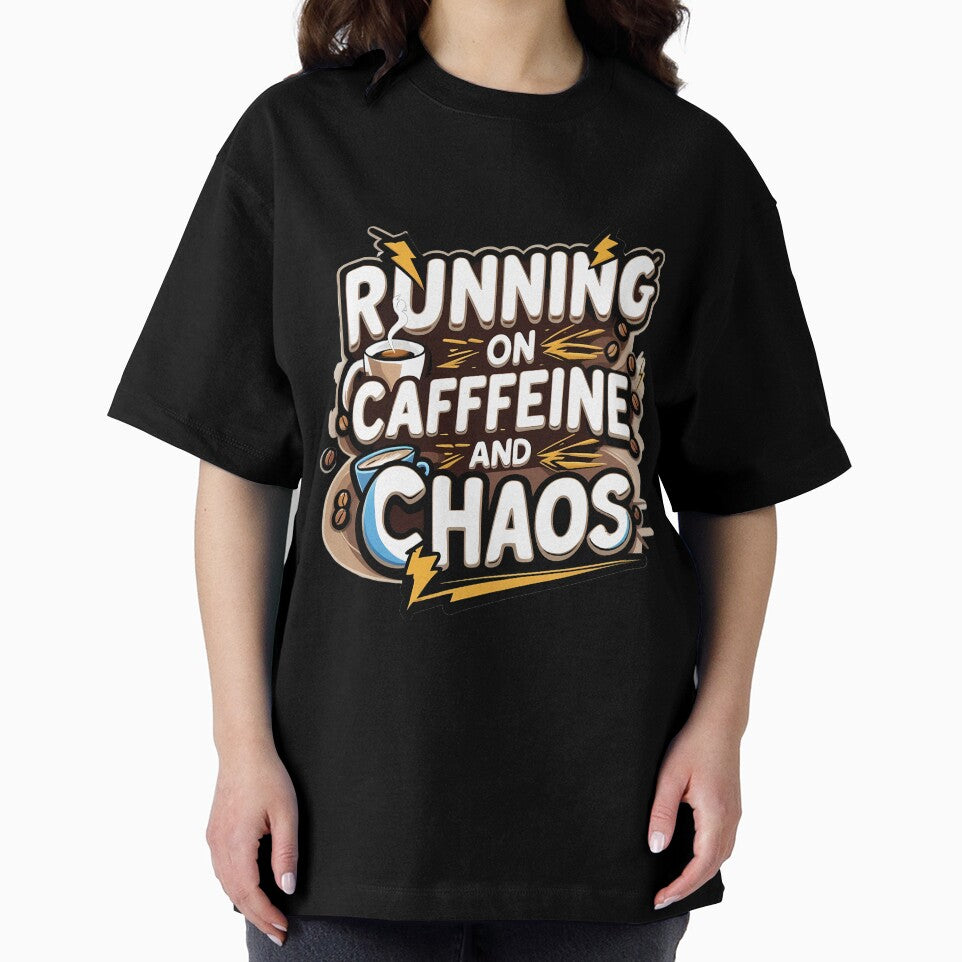 Running on Caffeine and Chaos – Funny Coffee Lover Design by DreamyDesigns17