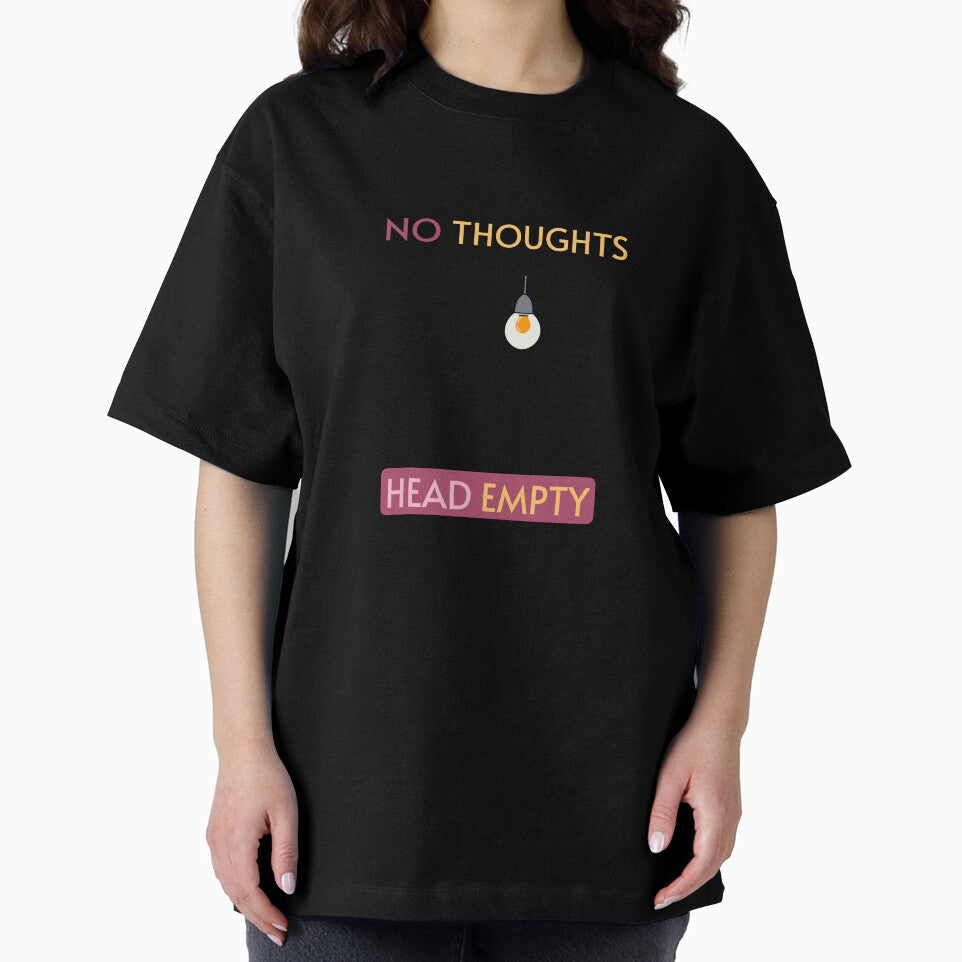 No Thoughts Head Empty – Minimal Funny Quote Design by Giota29