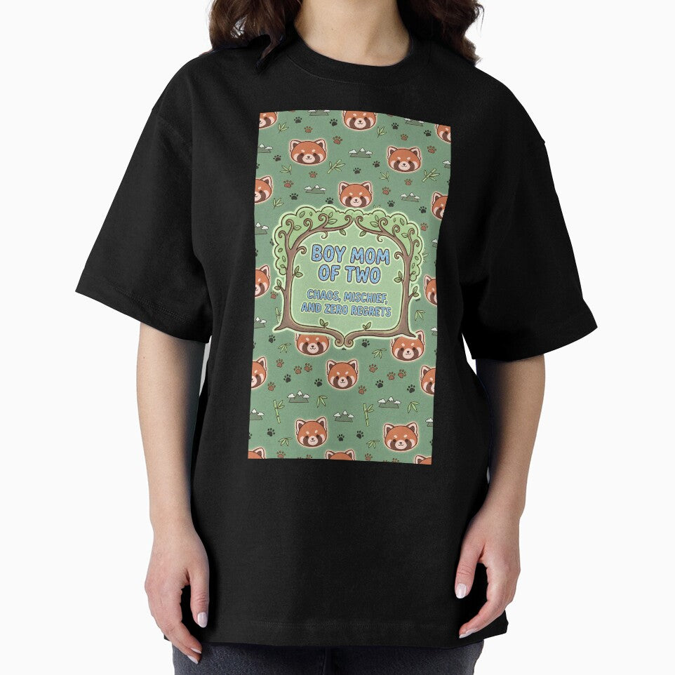Boy Mom of 2 Cute Red Panda Pattern by Itsheartshop