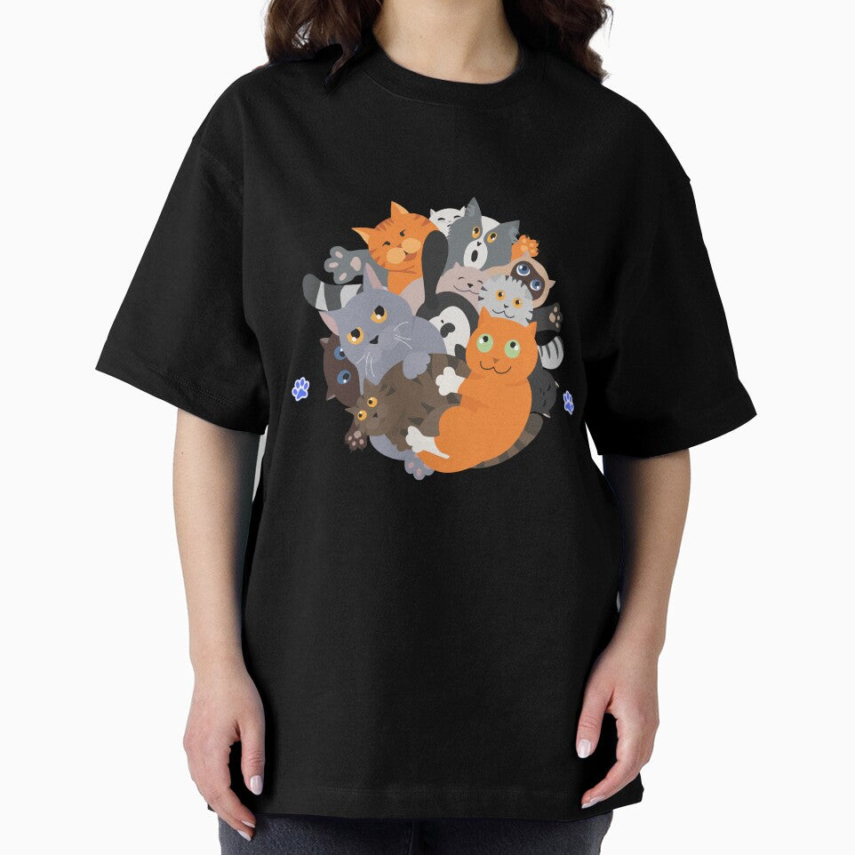 The Clever Cat Lady Club – Black Print by DPingBirdie