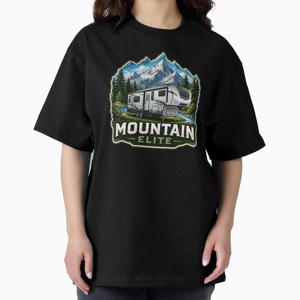 Mountain Elite Fifth Wheel RV Art - Scenic Alpine River Camping Design by SasquatchTrail