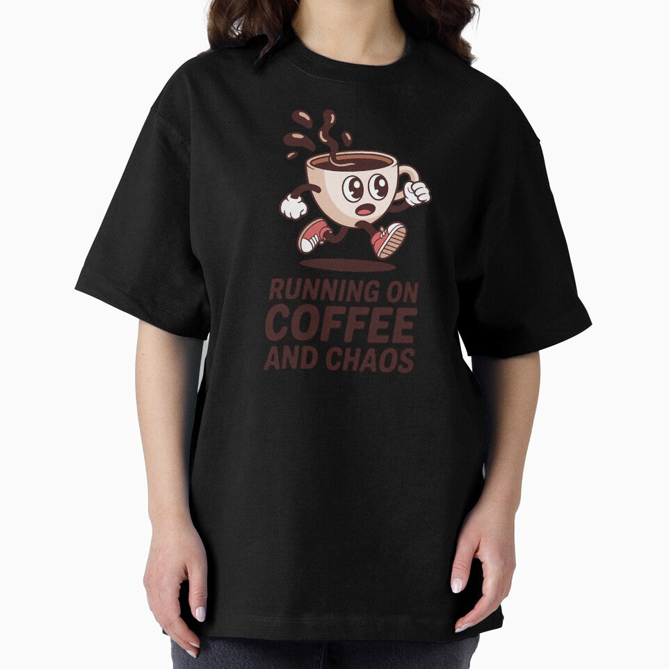 Running on Coffee and Chaos – Funny Coffee Cup Character Design by ThatBBStore