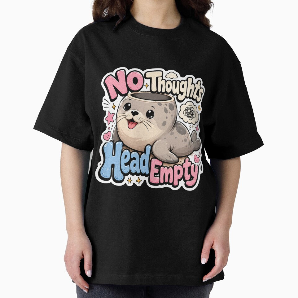 No Thoughts Head Empty Cute Seal by PixoNest