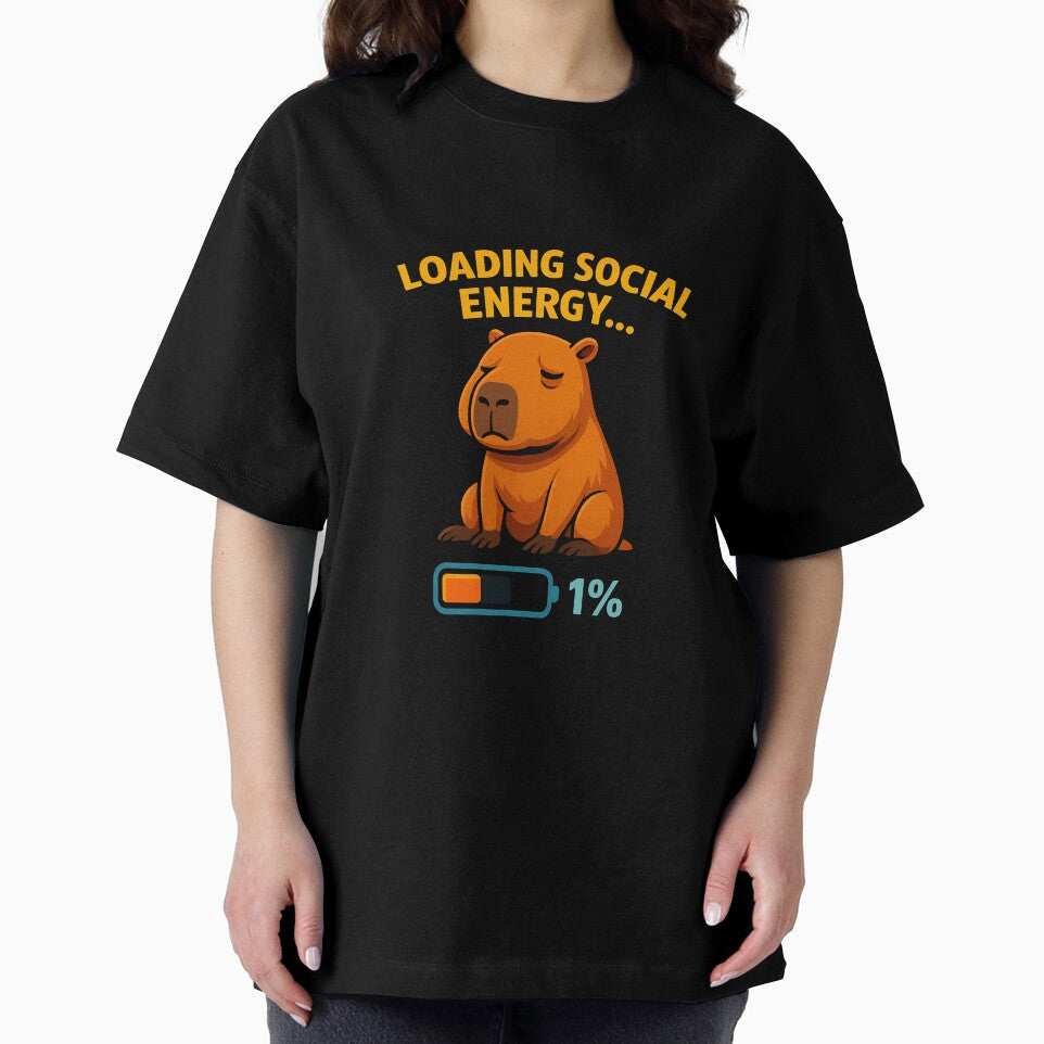 Loading Social Energy – Low Battery Capybara Meme Design by MOAVE-Design