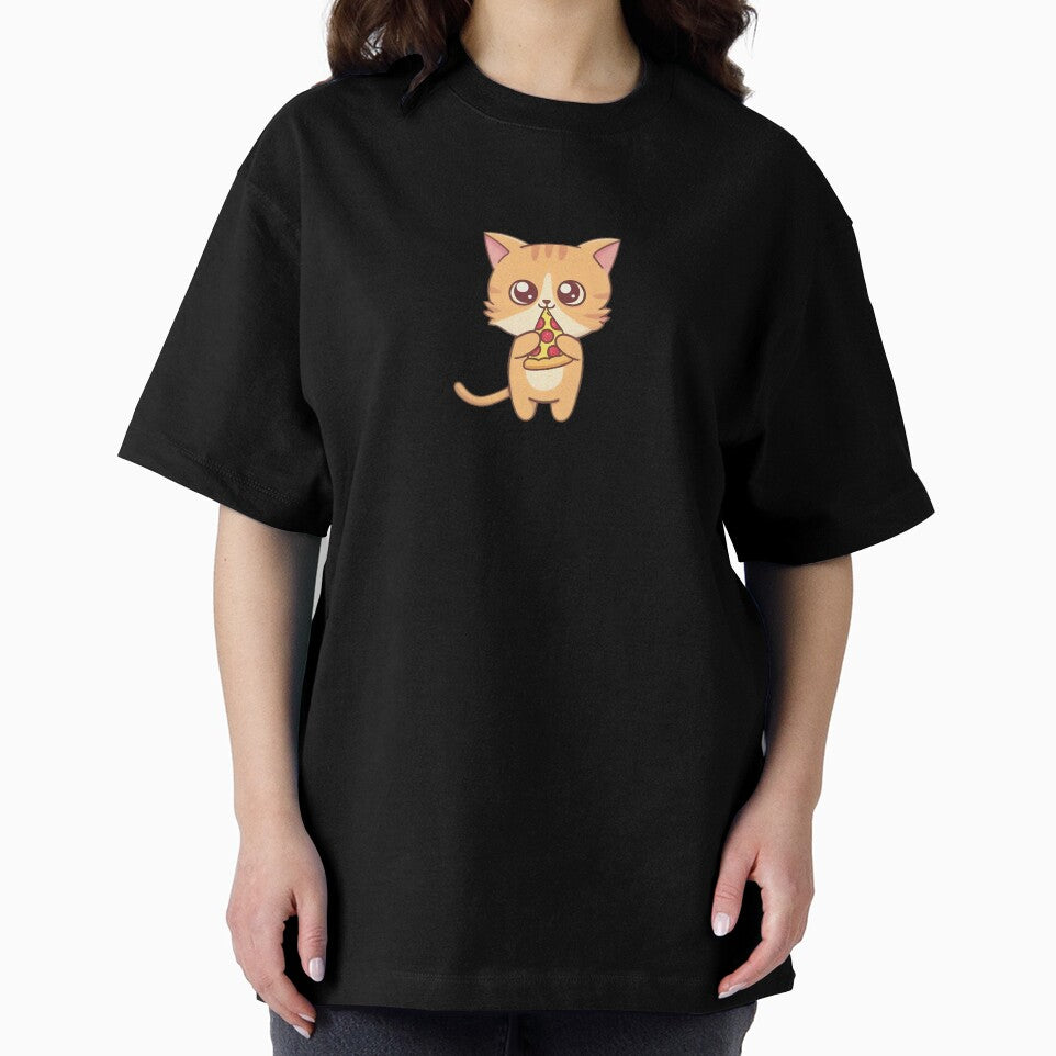 Cute Cat Pizza Kawaii Design by SunkenCost
