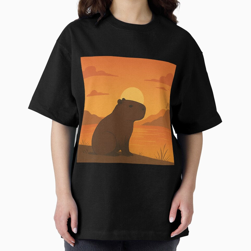 Capybara Sunset Vibes – Peaceful & Majestic by Capybarastore_77