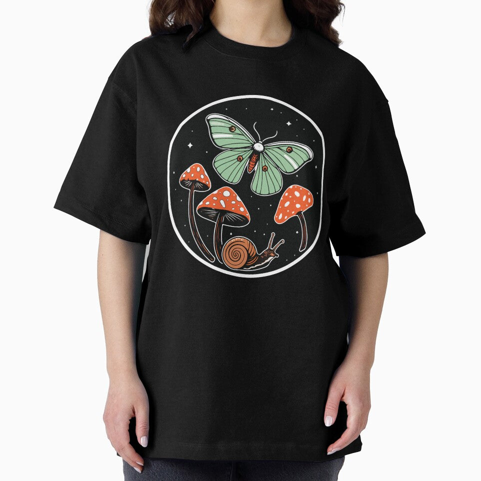 Mystical Moth with Mushrooms and Snail by BrownHorse90s
