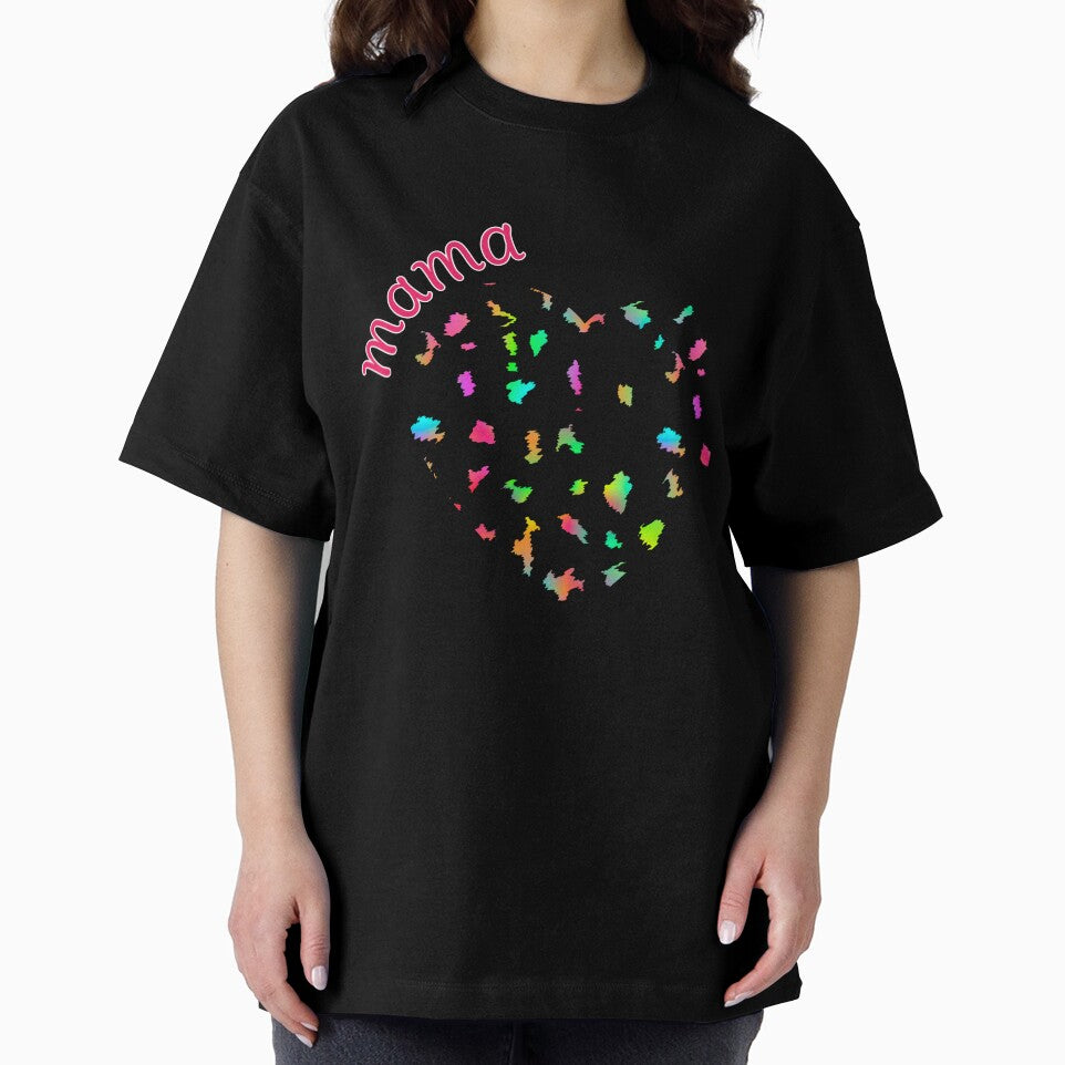 Mama Rainbow Leopard Heart - Bold Trendy Mom Gift by cabana.space