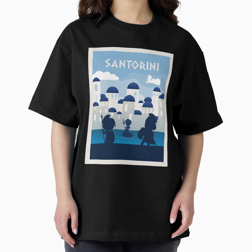 Santorini - Board Games - Minimalist Travel Poster Style - Board Game Art by MeepleDesign