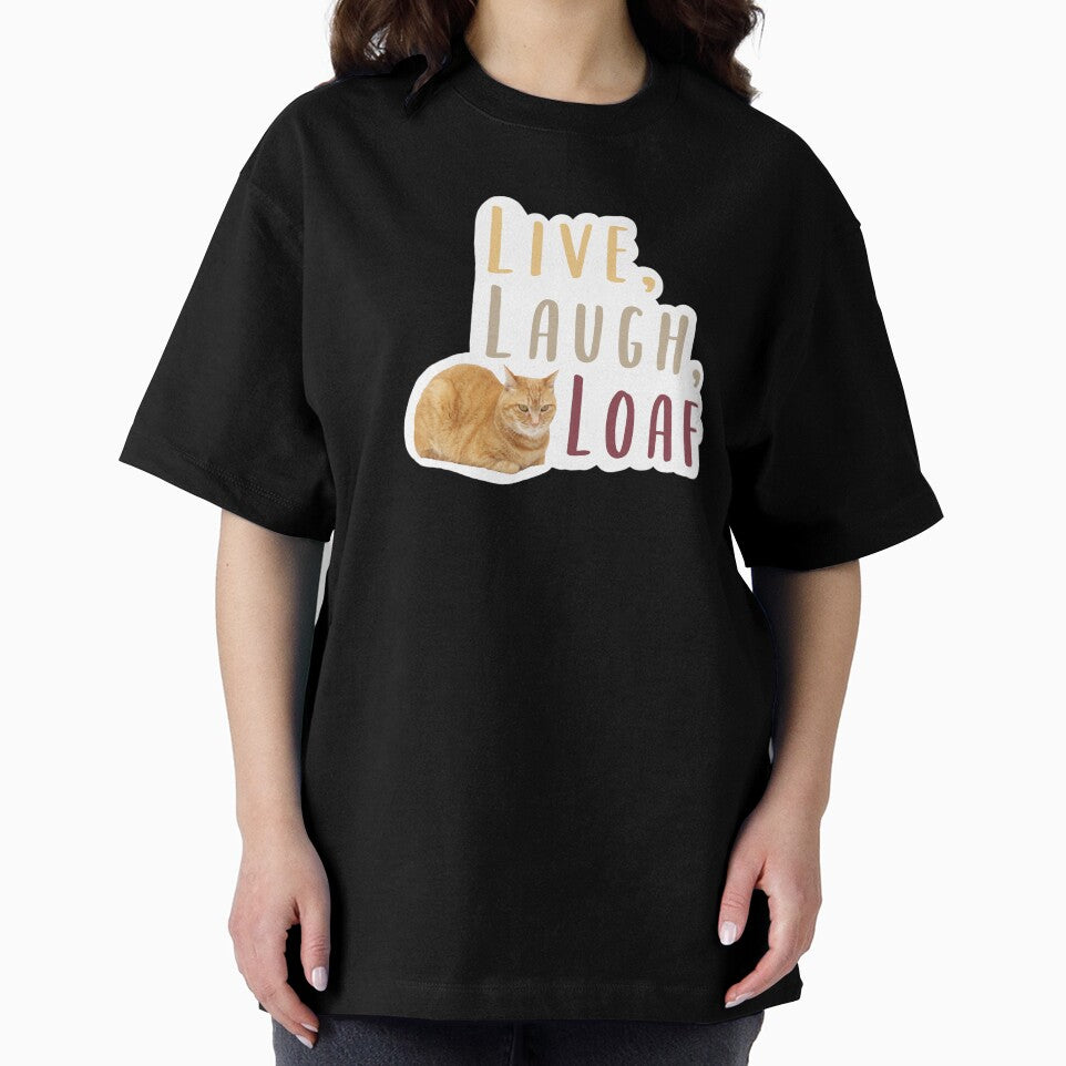 Live laugh loaf cat print by Jenna Heath