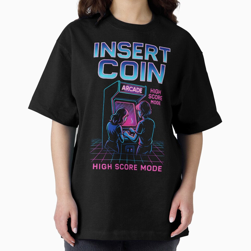 Insert Coin Retro Arcade "High Score Mode" Gamer Design. by The-T-In-Retro