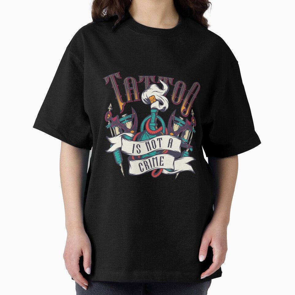 Tattoo Machine - Tattoo Is Not A Crime by Two Left Hands Design