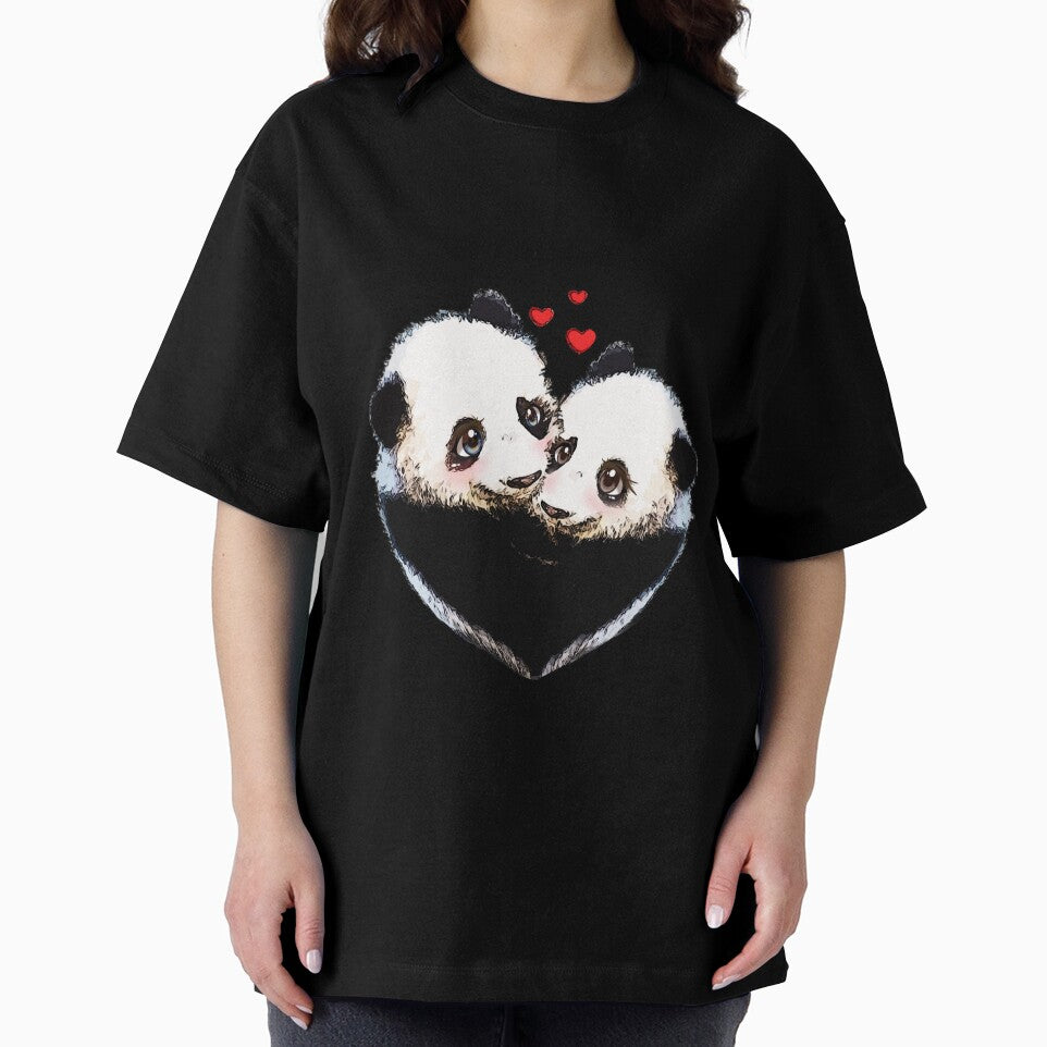 panda and love, sweet heart by Collagedream