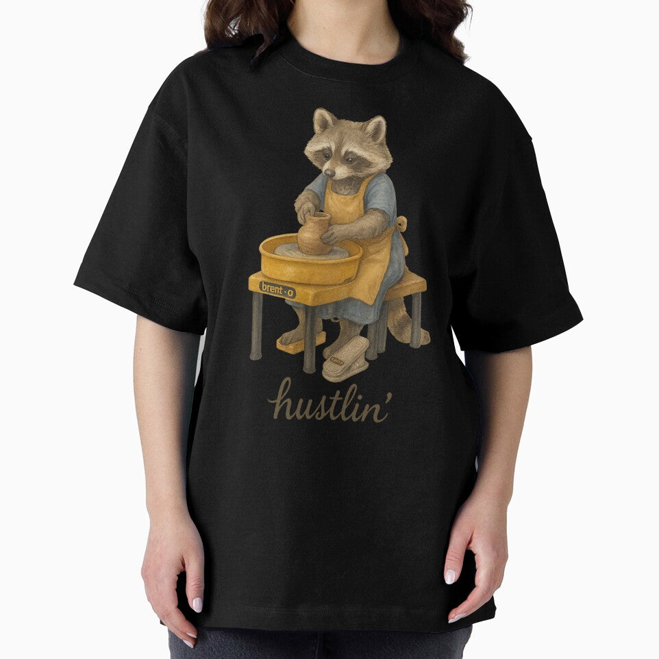 Pottery Wheel Raccoon - Hustlin' by thehaywirehoney