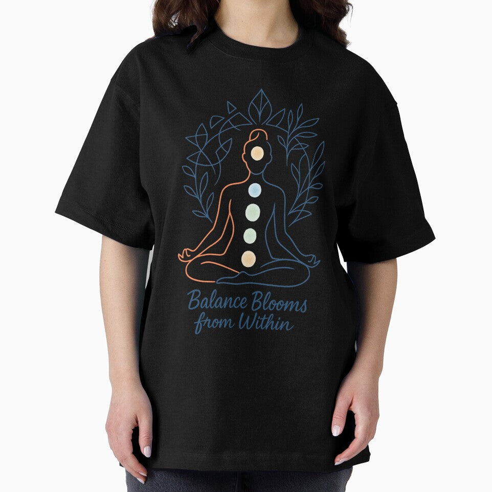 Balance Blooms from Within – Chakra Meditation Yoga Art by inkoutninja