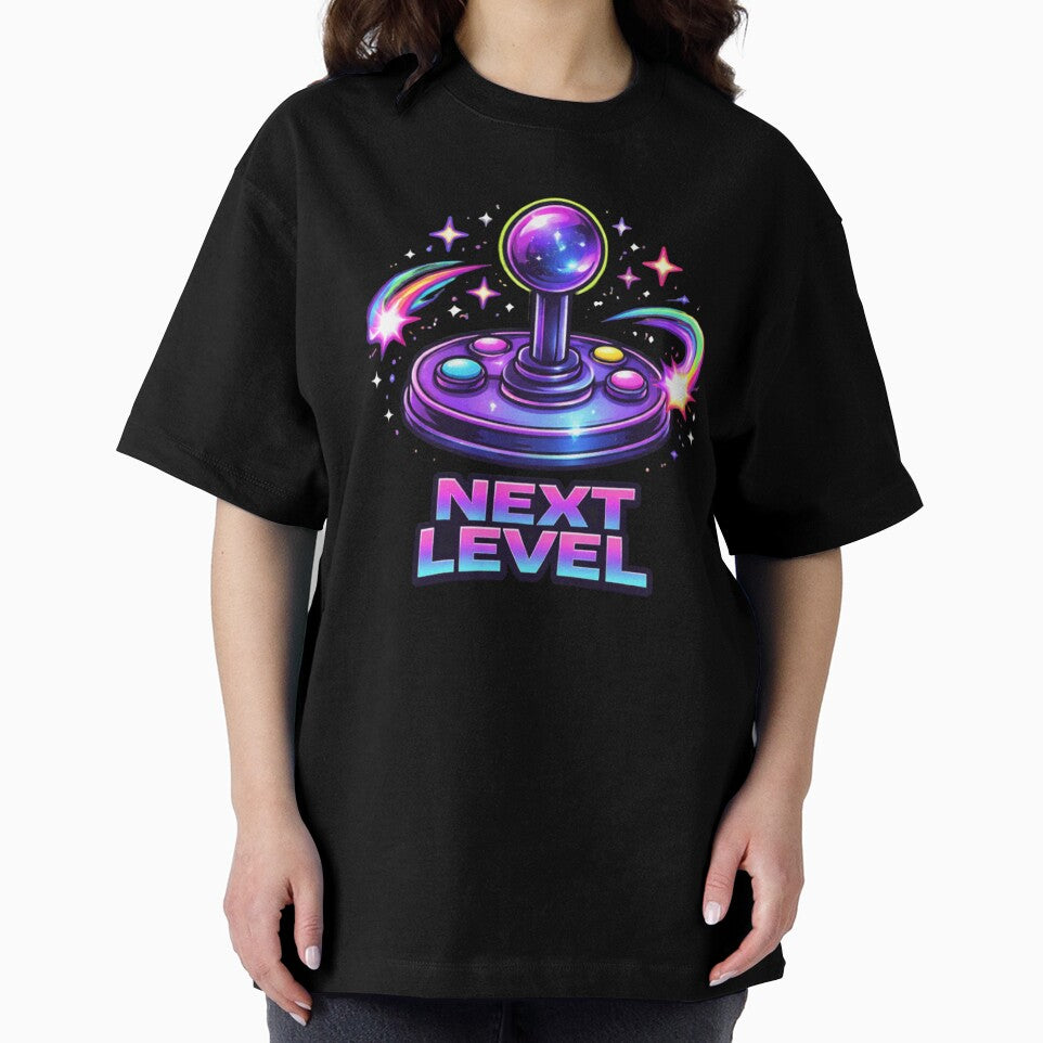 Next Level Retro Arcade Joystick – Neon Gamer Vaporwave Gaming Design by NuniDesigns