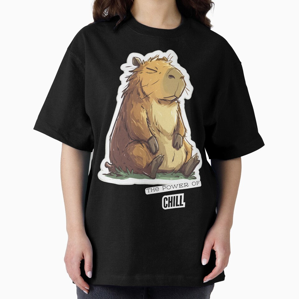 Chill Capybara Vibes – “The Power of Chill” Relaxed Capybara Illustration by KZurHTPC