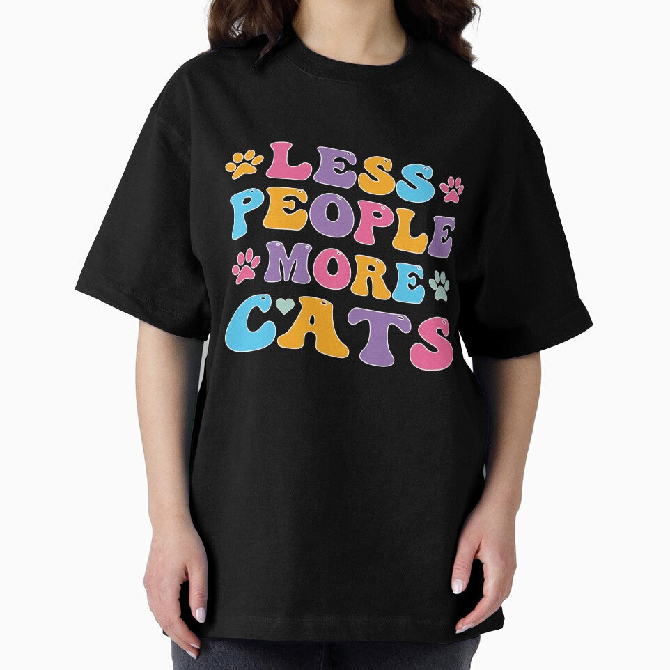 Funny Less People More Cats For Cats Lovers by LiteforART