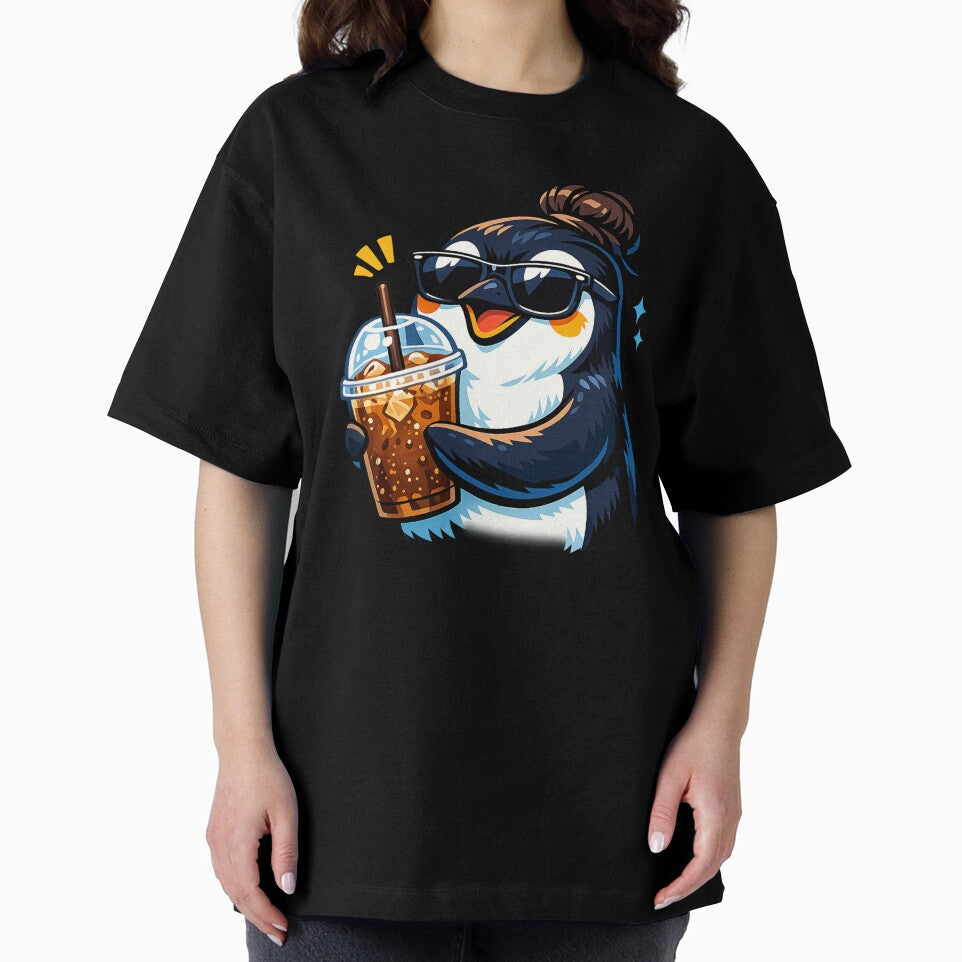 Iced Coffee Penguin Morning Routine Caffeine Lover Graphic by UnivStore