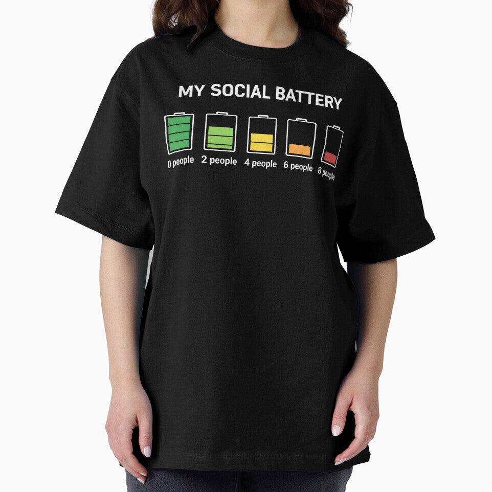 My Social Battery Introvert Socially Drained Funny Low Battery Humor Design Retro Vintage by Artbyrome