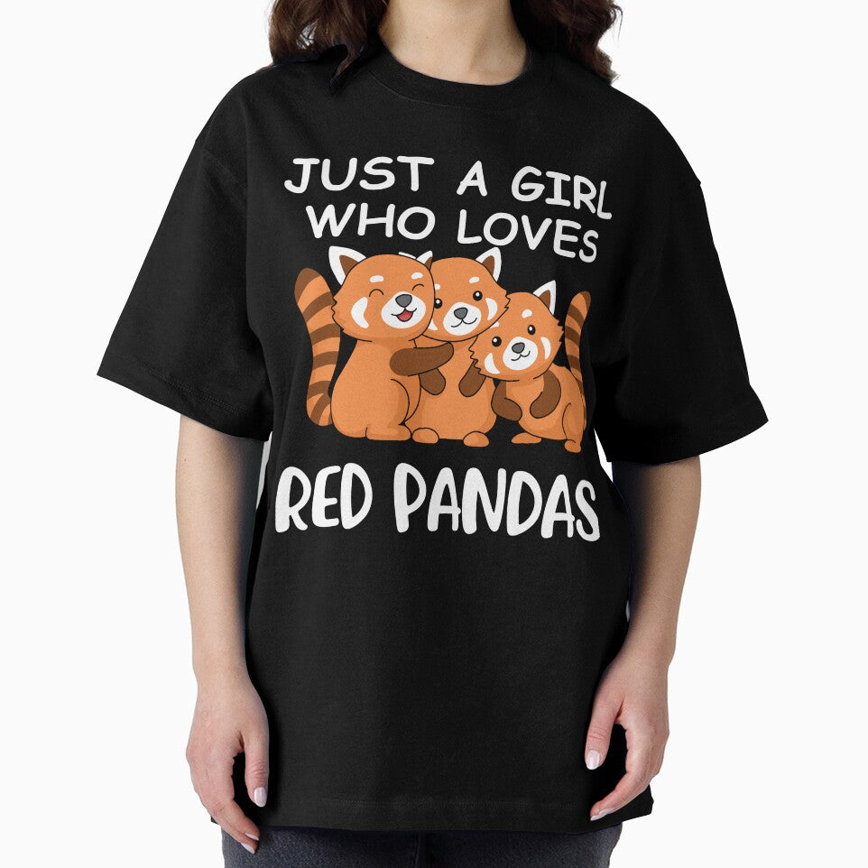Just A Girl Who Loves Red Pandas Gift Women Kawaii Red Panda by DSWShirts