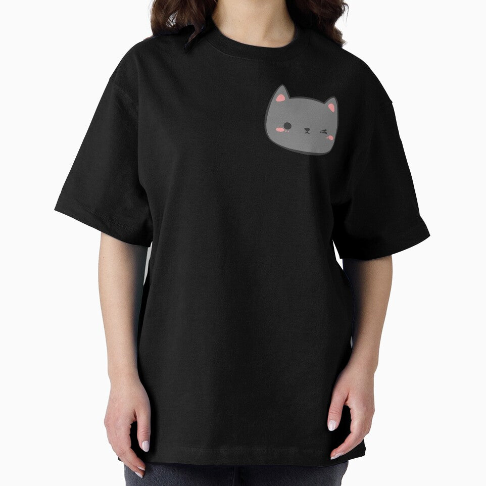 cute gray cat winking for crazy cat ladies by Karisdesignss