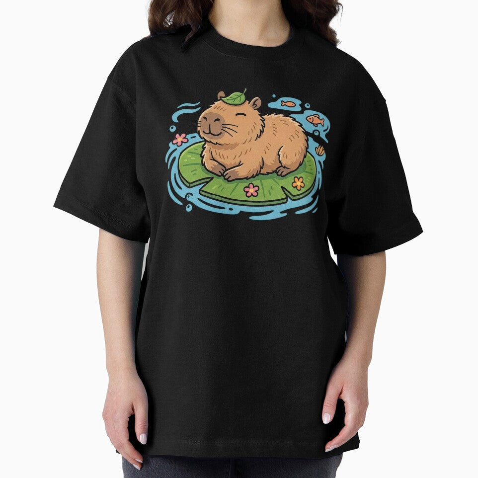 Cute Capybara Floating – Chill Relax Animal Aesthetic Design by JA World - Art & Design